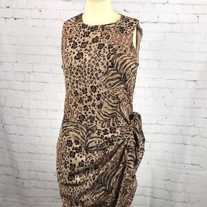 Jones New York Animal Print Maxi Dress EUC size 6